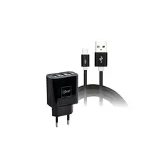 MLAB - Kit Cargador 2 En 1 + Cable Tipo C 3 Entradas Usb