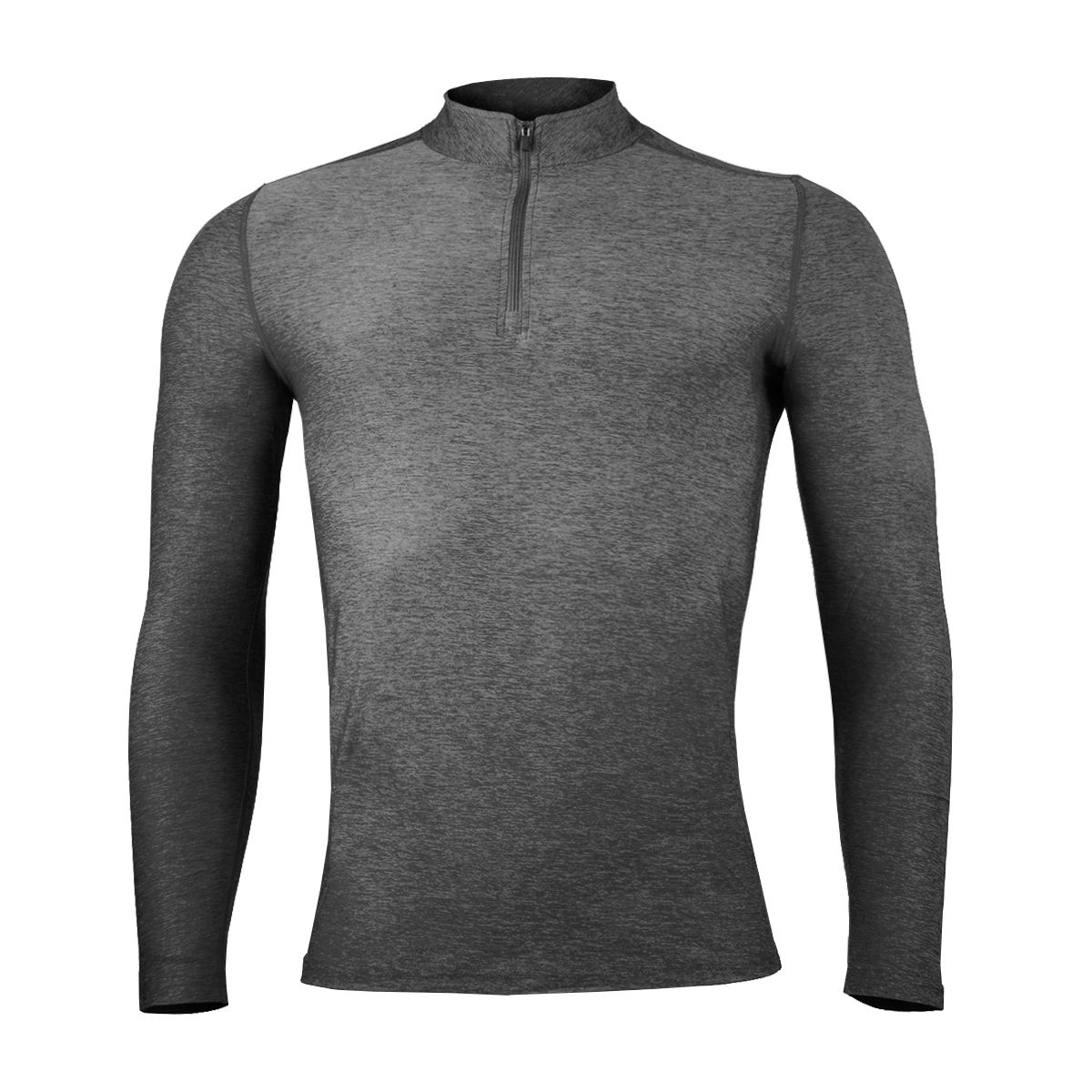 ANDESLAND OUTDOOR APPAREL - Polera Dry Fit Manga Larga Con Cierre Pale Grafito Hombre