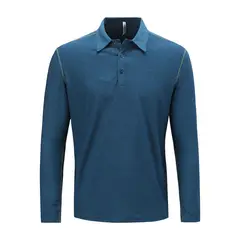 ANDESLAND OUTDOOR APPAREL - Polera Dryfit Con Cuello Manga Larga Verde Hombre