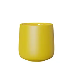 GENERICO - Pack 4 Vasos De Cerámica doble capa para Café - Amarillo