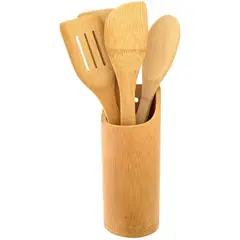 GENERICO - Juego de utensilios de cocina de bambú