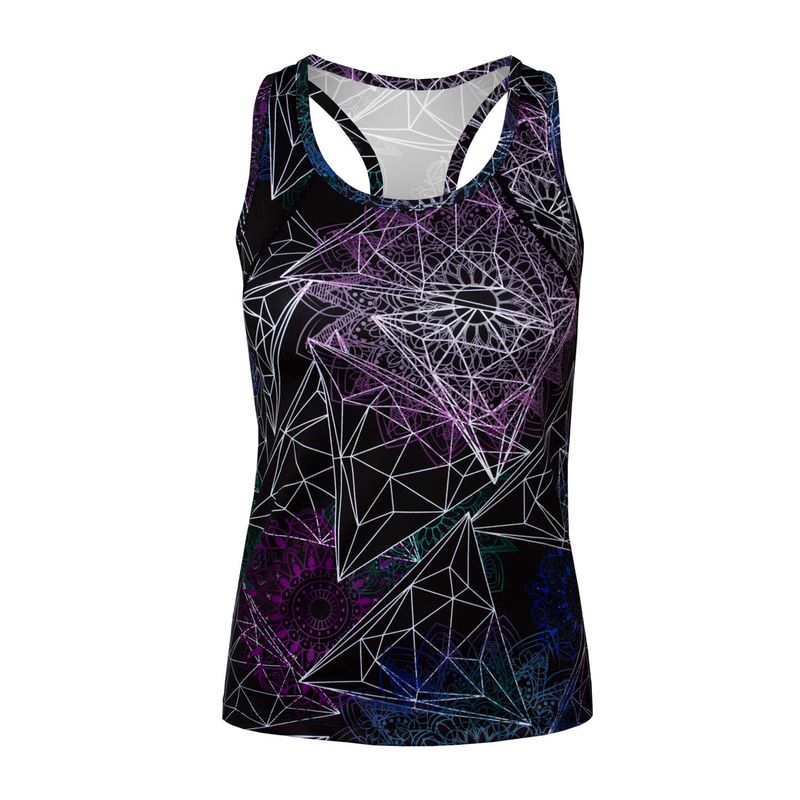 ANDESLAND OUTDOOR APPAREL - Musculosa Stretch Colorado Estampado Violeta Mujer