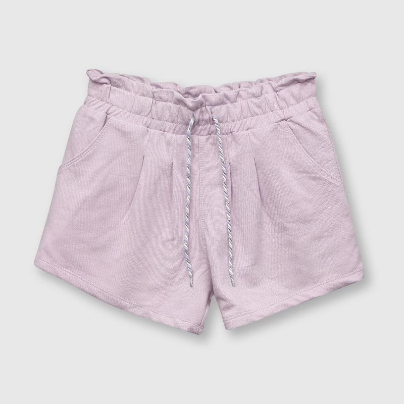 COLLOKY - Short de niña recogido de punto lila (2 a 12 años) 12 12