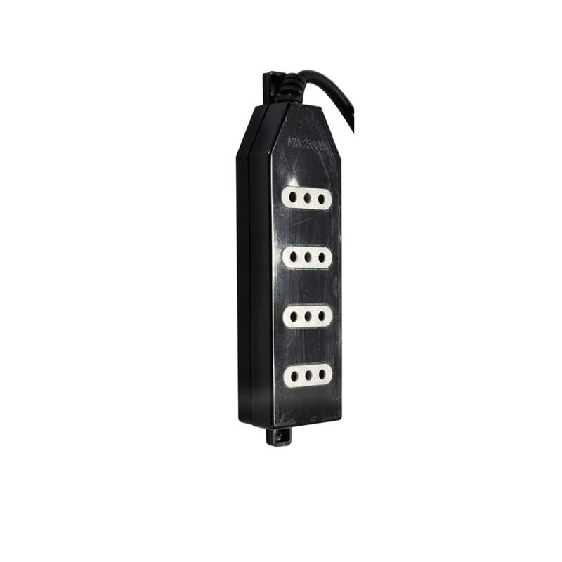 MACROTEL - Zapatilla Alargador 1.5mt 4 Entradas Negro Macrotel