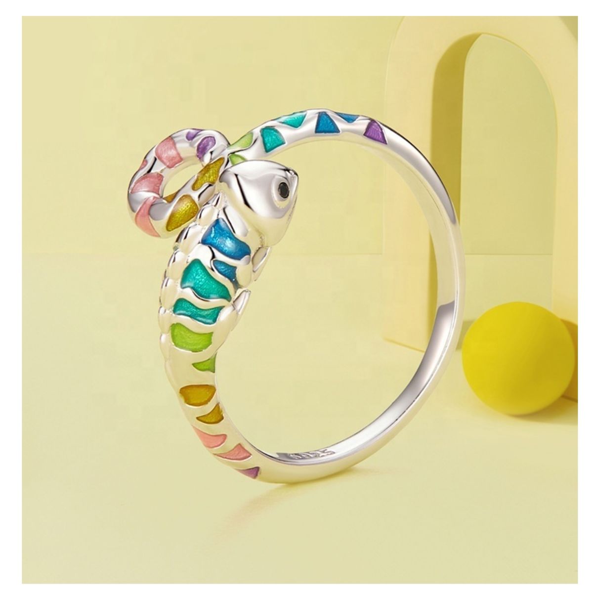 GENERICO - Anillo Camaleon plata 925 ajustable