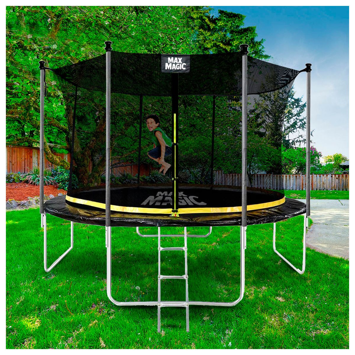 MAX MAGIC - Cama Elástica 426 cm (14 Ft) Negro