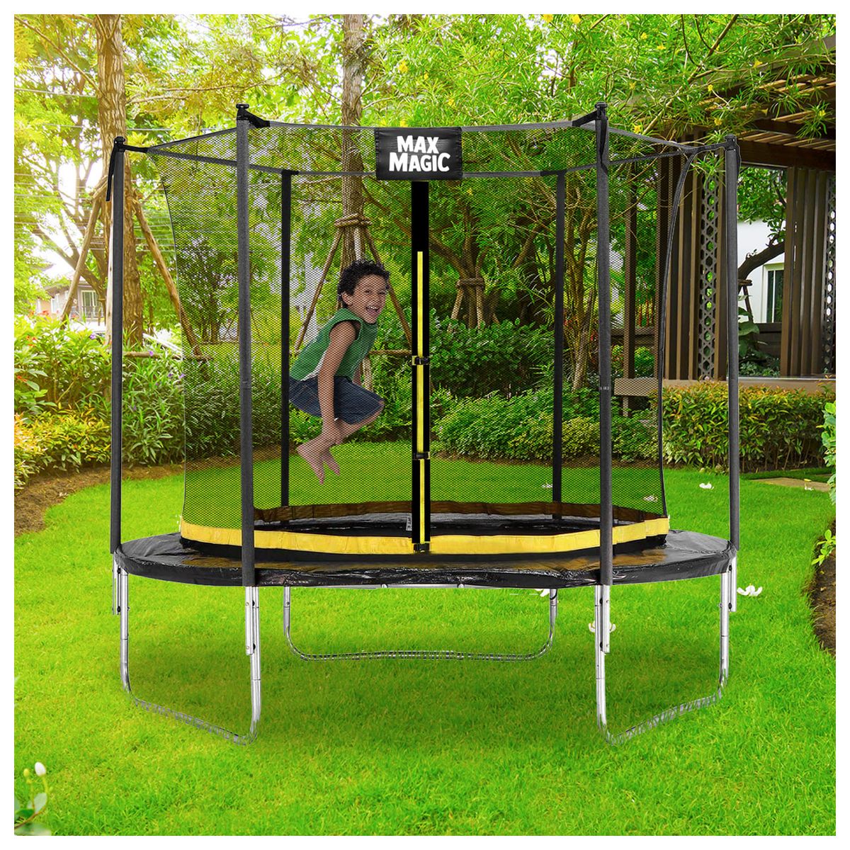 MAX MAGIC - Cama Elástica 305 cm (10 Ft) Negro