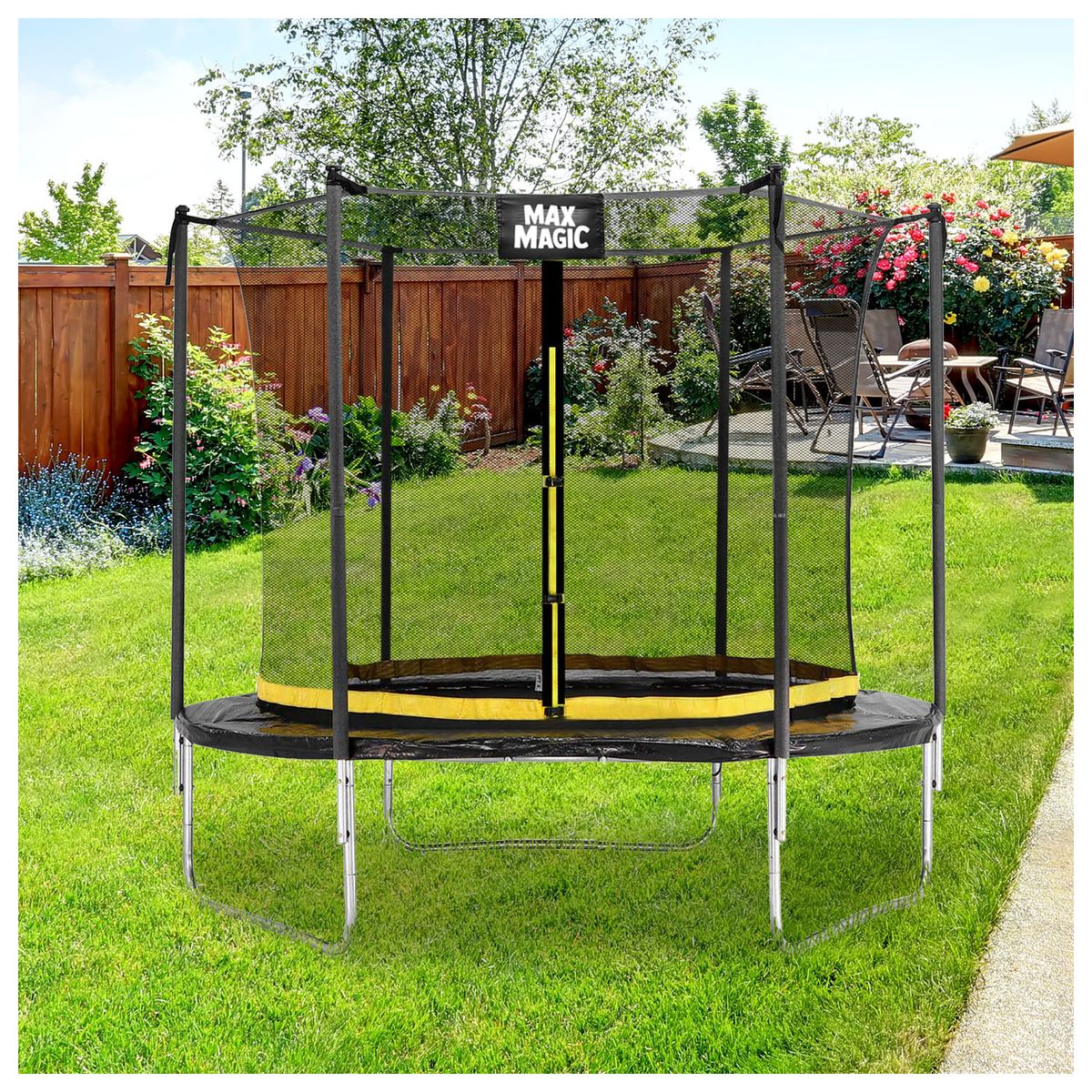 MAX MAGIC - Cama Elástica 305 cm (10 Ft) Negro