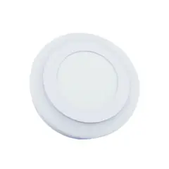 IMPORTCLICK - Foco LED Panel 12+4 Watt Duo Luz Centro Borde Blanco Sobrepuesto