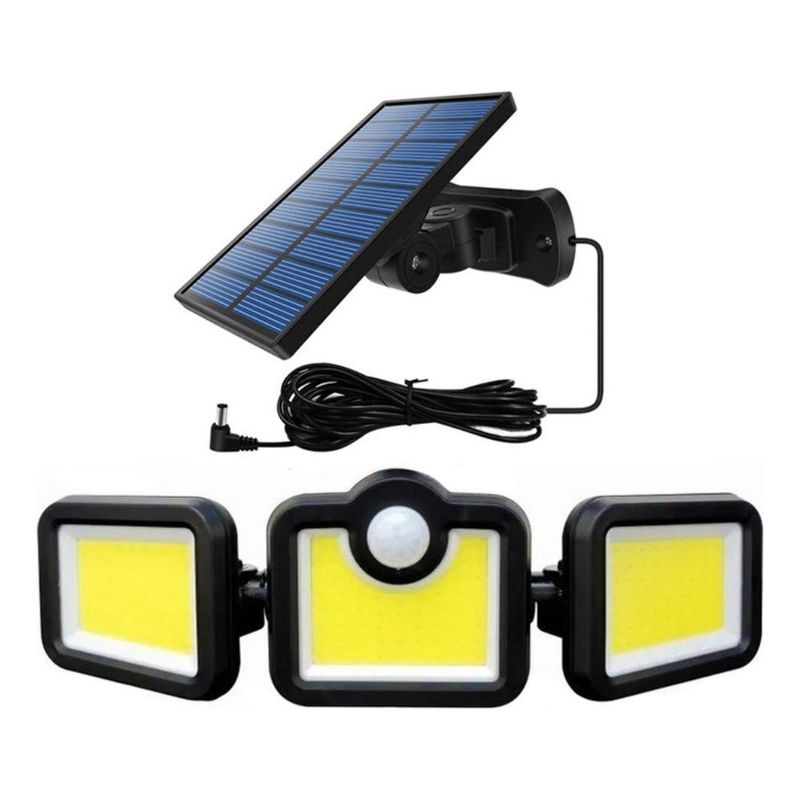 IMPORTCLICK - Foco Solar Triple Sensor Movimiento y Control Remoto 171 COB LED