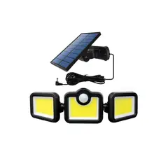 IMPORTCLICK - Foco Solar Triple Sensor Movimiento y Control Remoto 171 COB LED