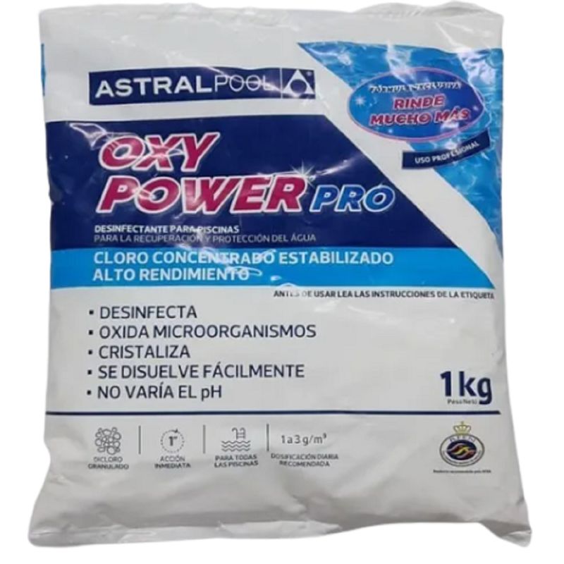 ASTRALPOOL - CLORO OXYPOWER PRO 1KG ASTRALPOOL