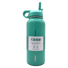 KEEP - Botella Metálica Insulada 1 Litro Verde Gym Deporte