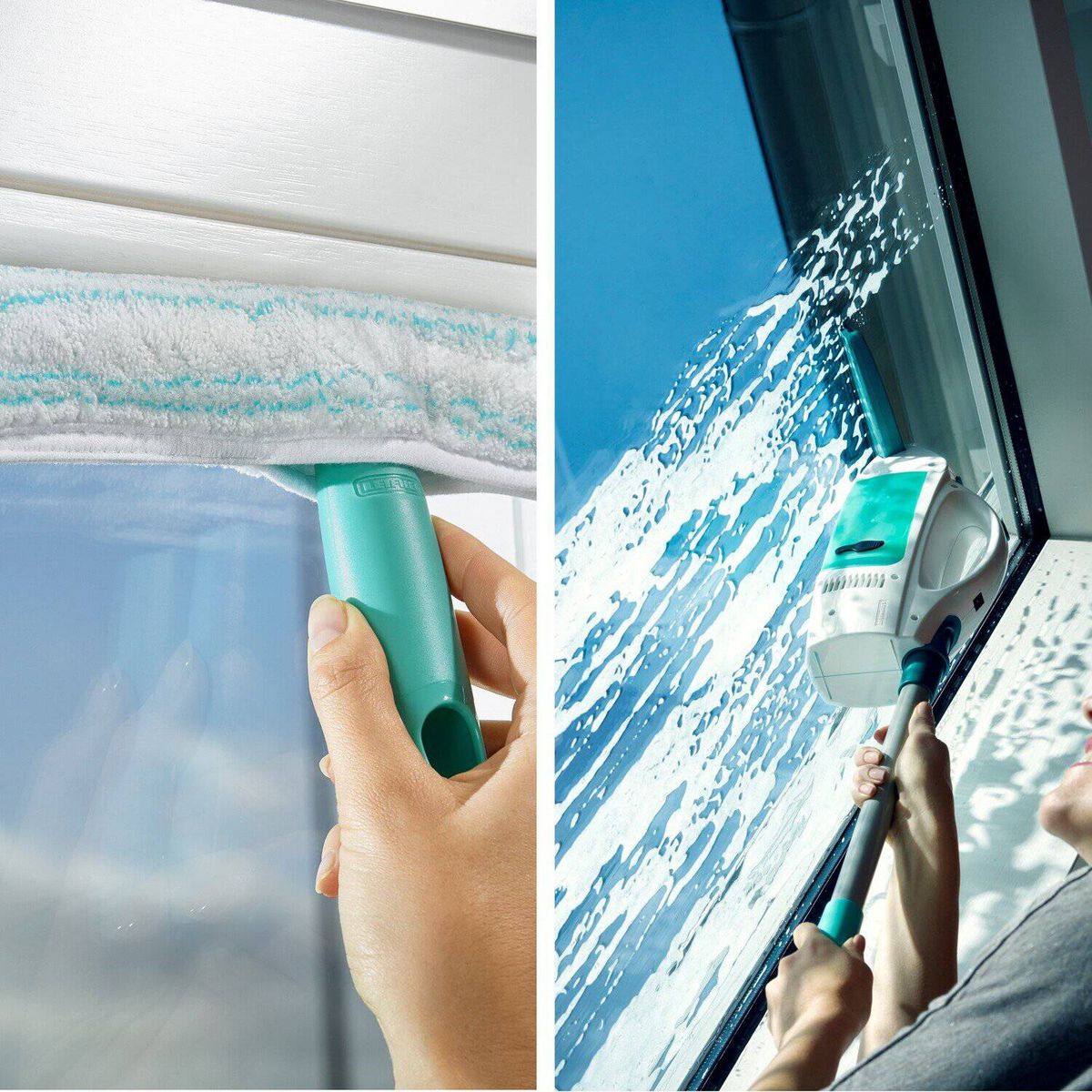 LEIFHEIT - Set aspirador de vidrios con palo y cabezal