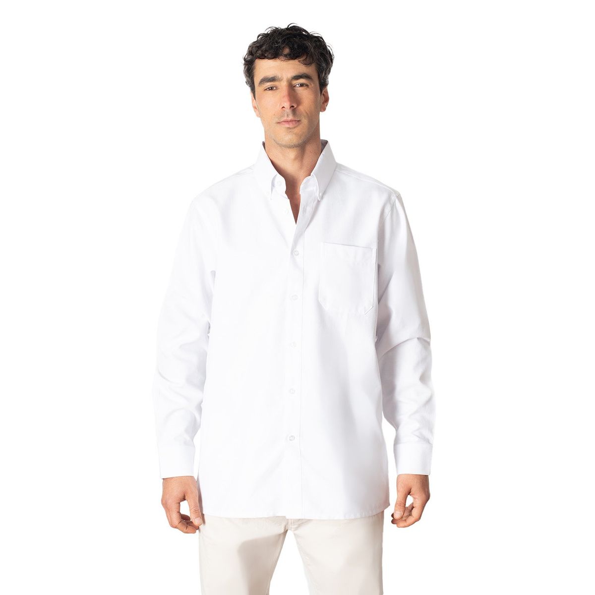 INDUSBORD - Camisa Oxford Hombre Premium Manga Larga Uv Indusbord®
