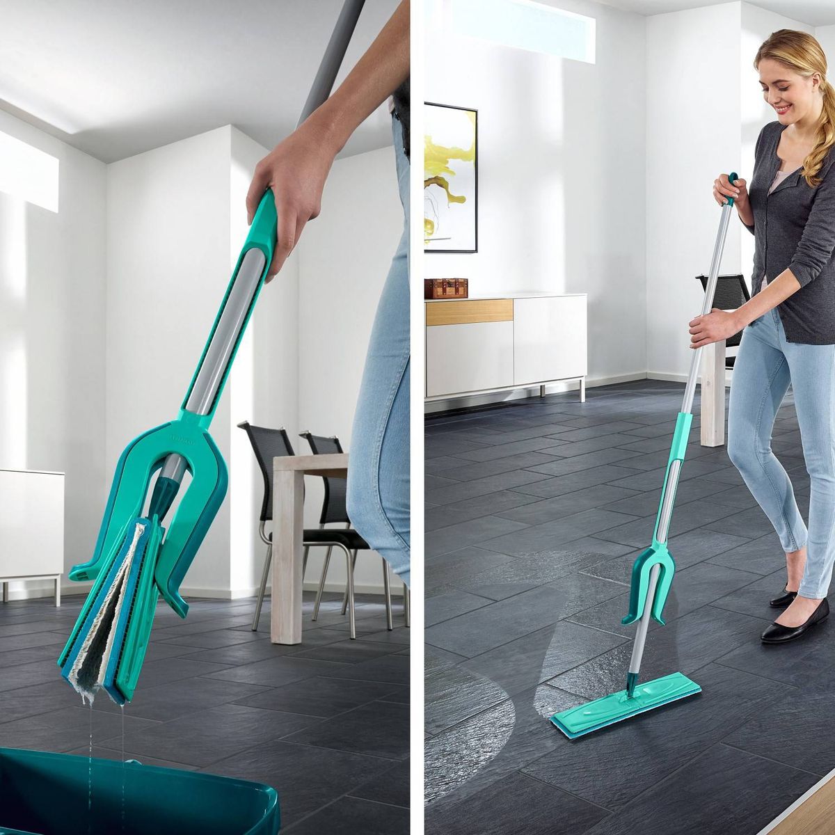 LEIFHEIT - Mopa de 33 cm. con escurridor incorporado