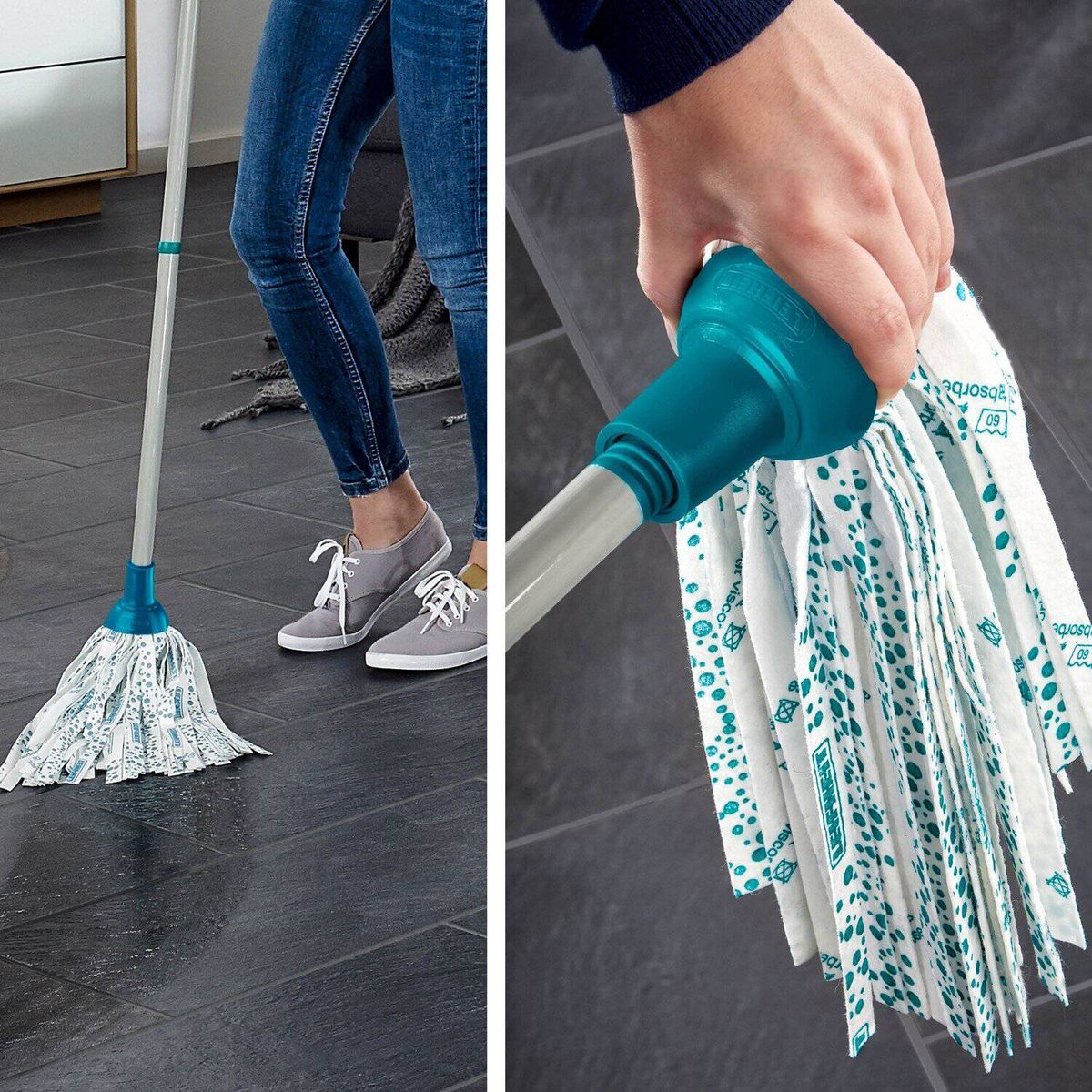 LEIFHEIT - Set mopa redonda clásica con balde