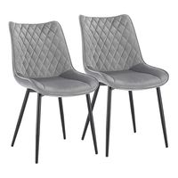 Set De 2x Sillas Comedor Greta Gris Modelo B3078-1