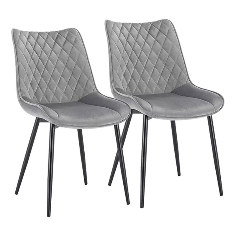 GENERICO - Set De 2x Sillas Comedor Greta Gris Modelo B3078-1
