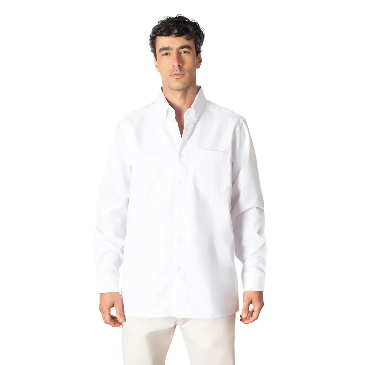 INDUSBORD - Camisa Oxford Hombre Premium Manga Larga Uv Indusbord®
