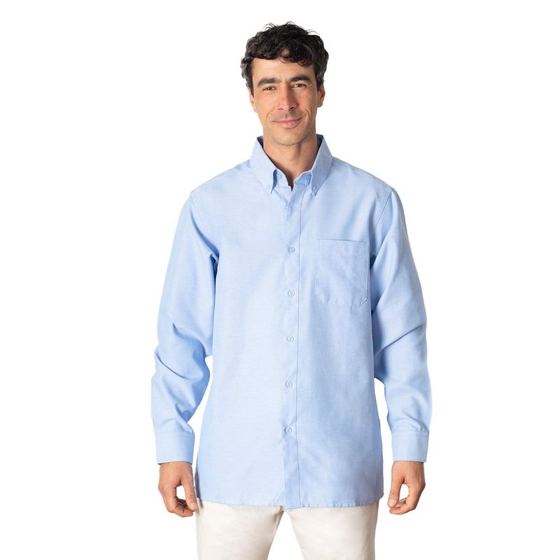 INDUSBORD - Camisa Oxford Hombre Premium Manga Larga Uv Indusbord®