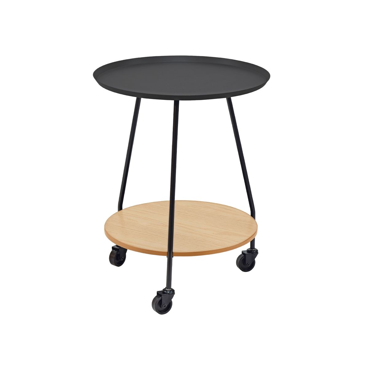 SUR DISEÑO - Carro Auxiliar Metálico Roble Natural