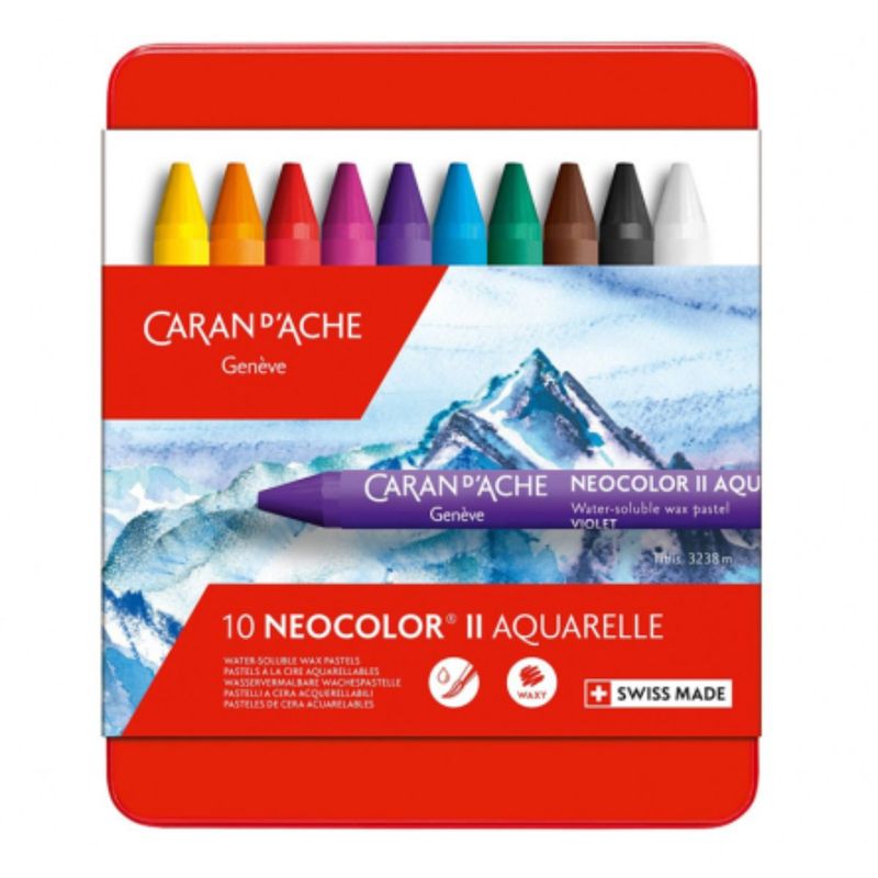 CARAN D'ACHE - Pasteles De Cera Neocolor II Caran d Ache Set 10 Colores