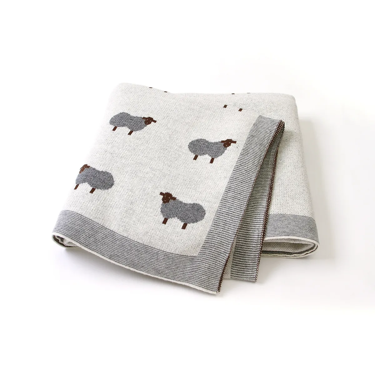 SIMPLY B - MANTA ALGODÓN BEBÉ OVEJA BLANCA