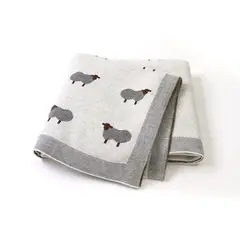 SIMPLY B - MANTA ALGODÓN BEBÉ OVEJA BLANCA