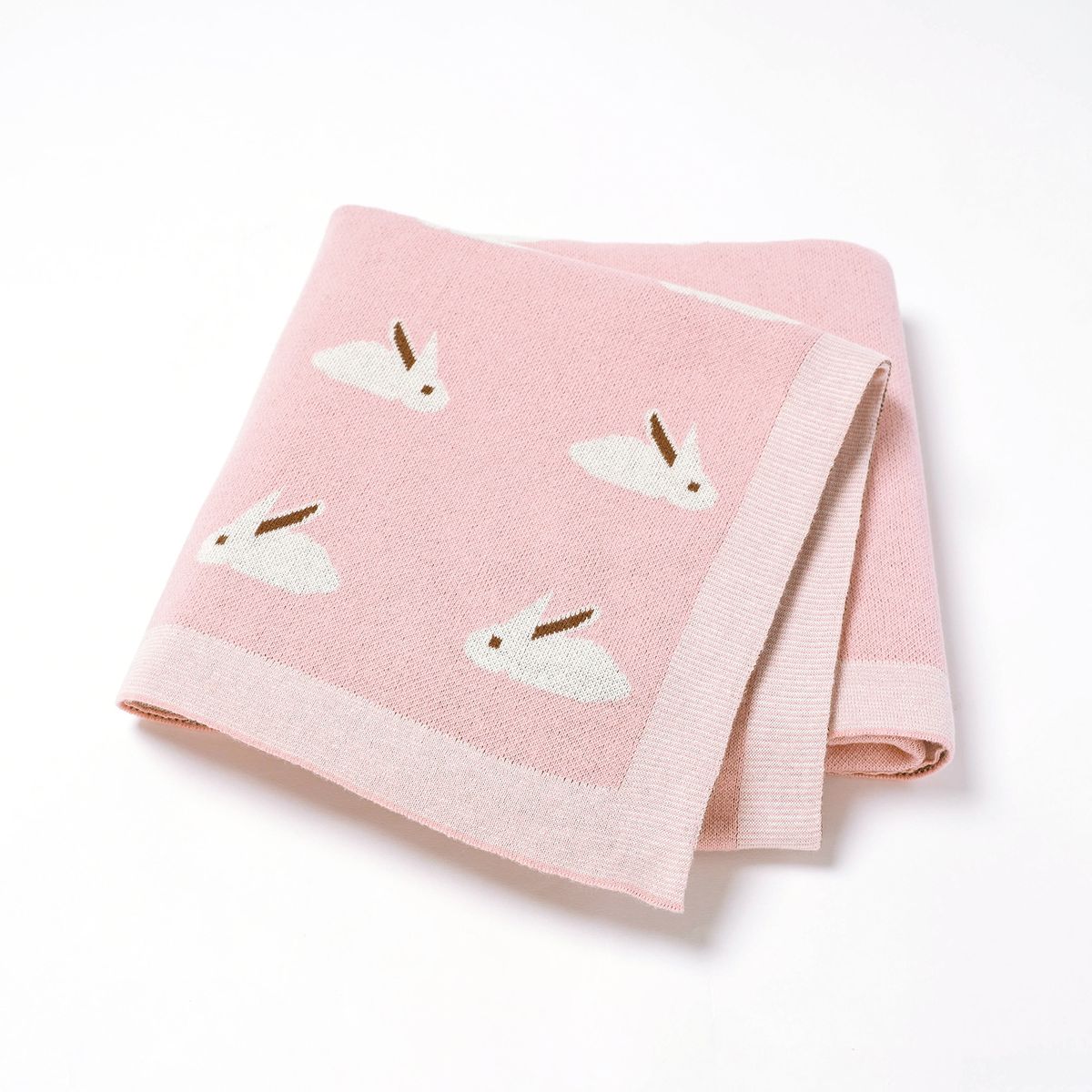 SIMPLY B - MANTA ALGODÓN BEBÉ CONEJO ROSADO