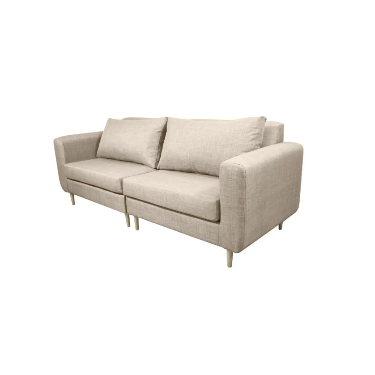 SOFAS HOME - SOFA BOLLEN CHENILLE TIPO LINO BEIGE 3 CUERPOS