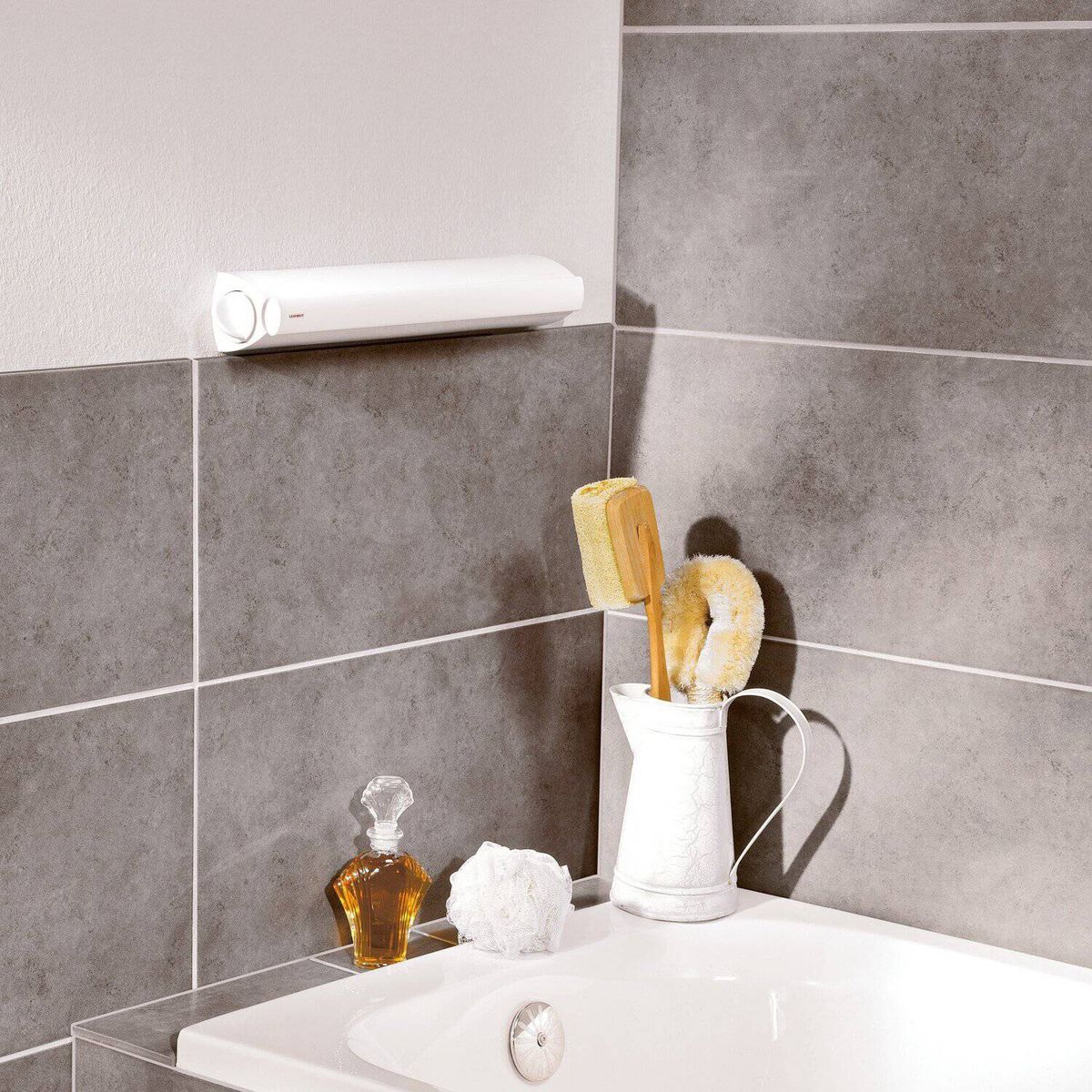 LEIFHEIT - Tendedero retráctil  de pared rollfix