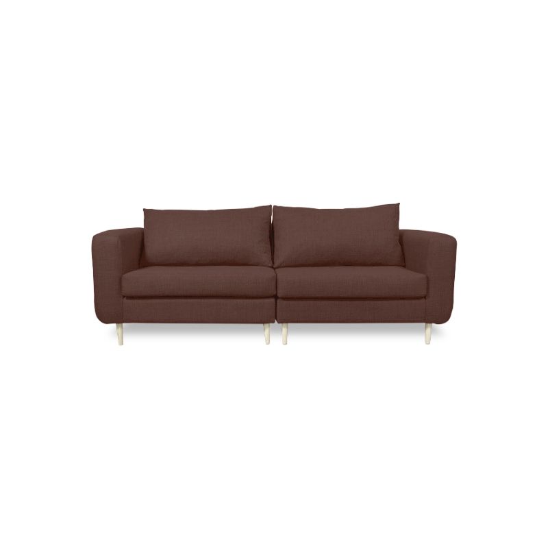 SOFAS HOME - SOFA BOLLEN FELPA CAFE 3 CUERPOS