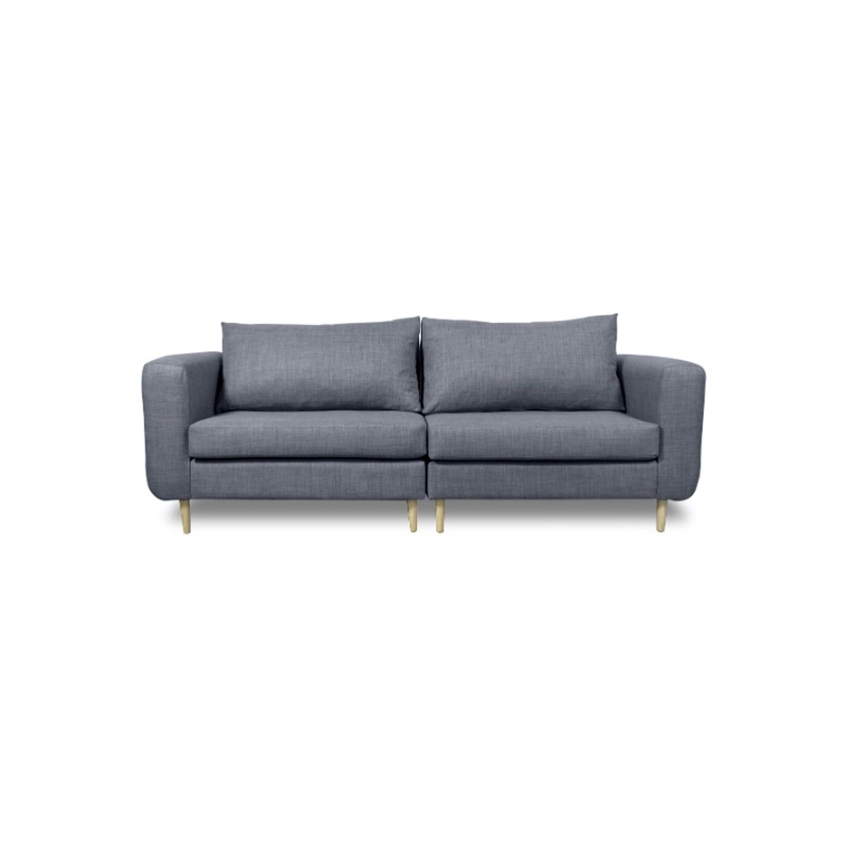 SOFAS HOME - SOFA BOLLEN FELPA GRIS 3 CUERPOS
