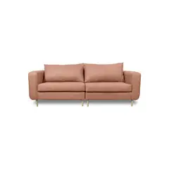 SOFAS HOME - SOFA BOLLEN FELPA PALO ROSA 3 CUERPOS