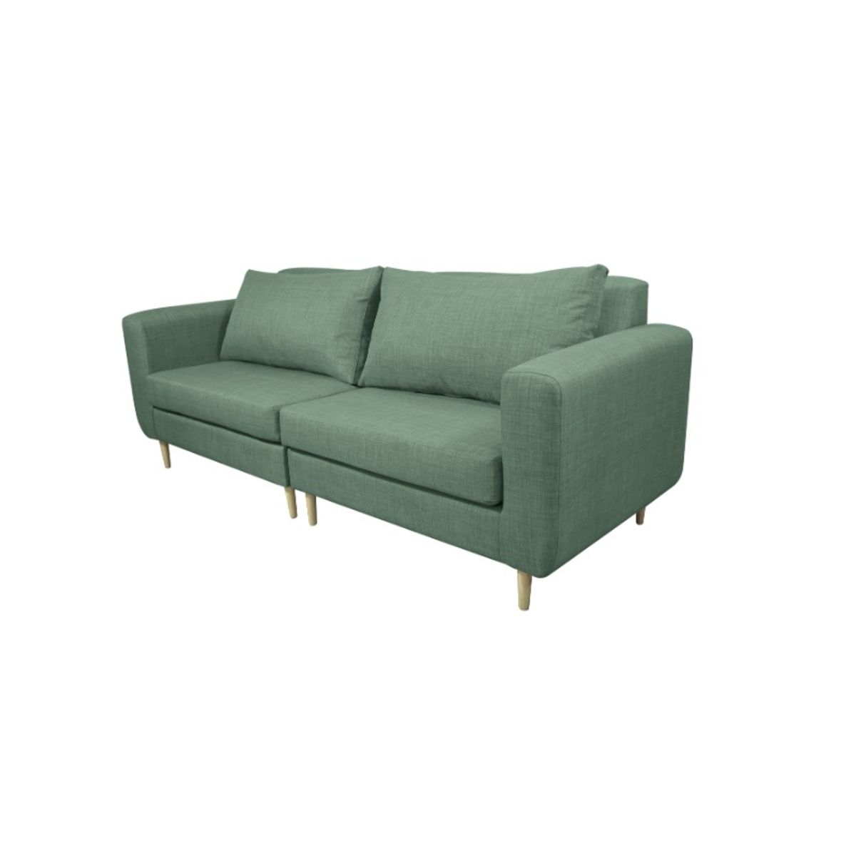 SOFAS HOME - SOFA BOLLEN FELPA VERDE 3 CUERPOS