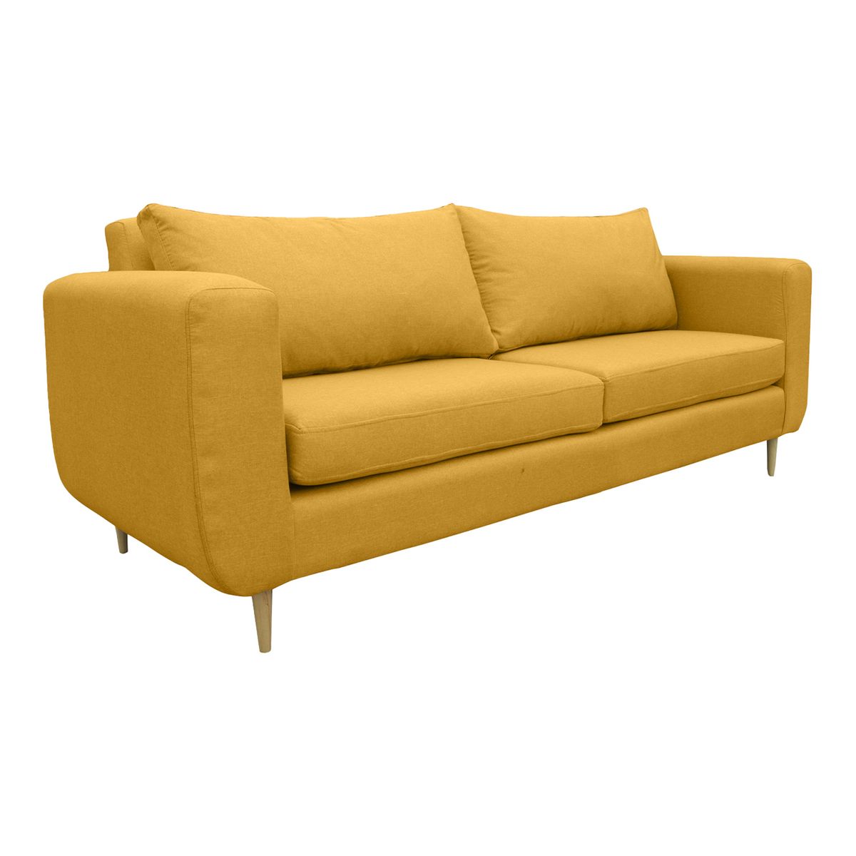 SOFAS HOME - SOFA BOLLEN CHENILLE TIPO LINO AMBARINO 2 CUERPOS
