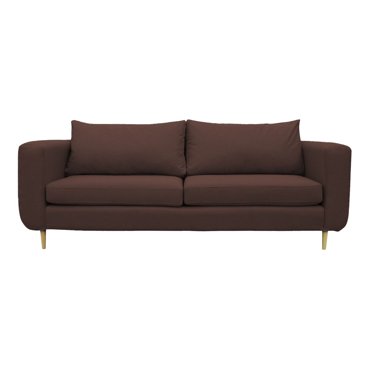 SOFAS HOME - SOFA BOLLEN CHENILLE TIPO LINO CAFE 2 CUERPOS