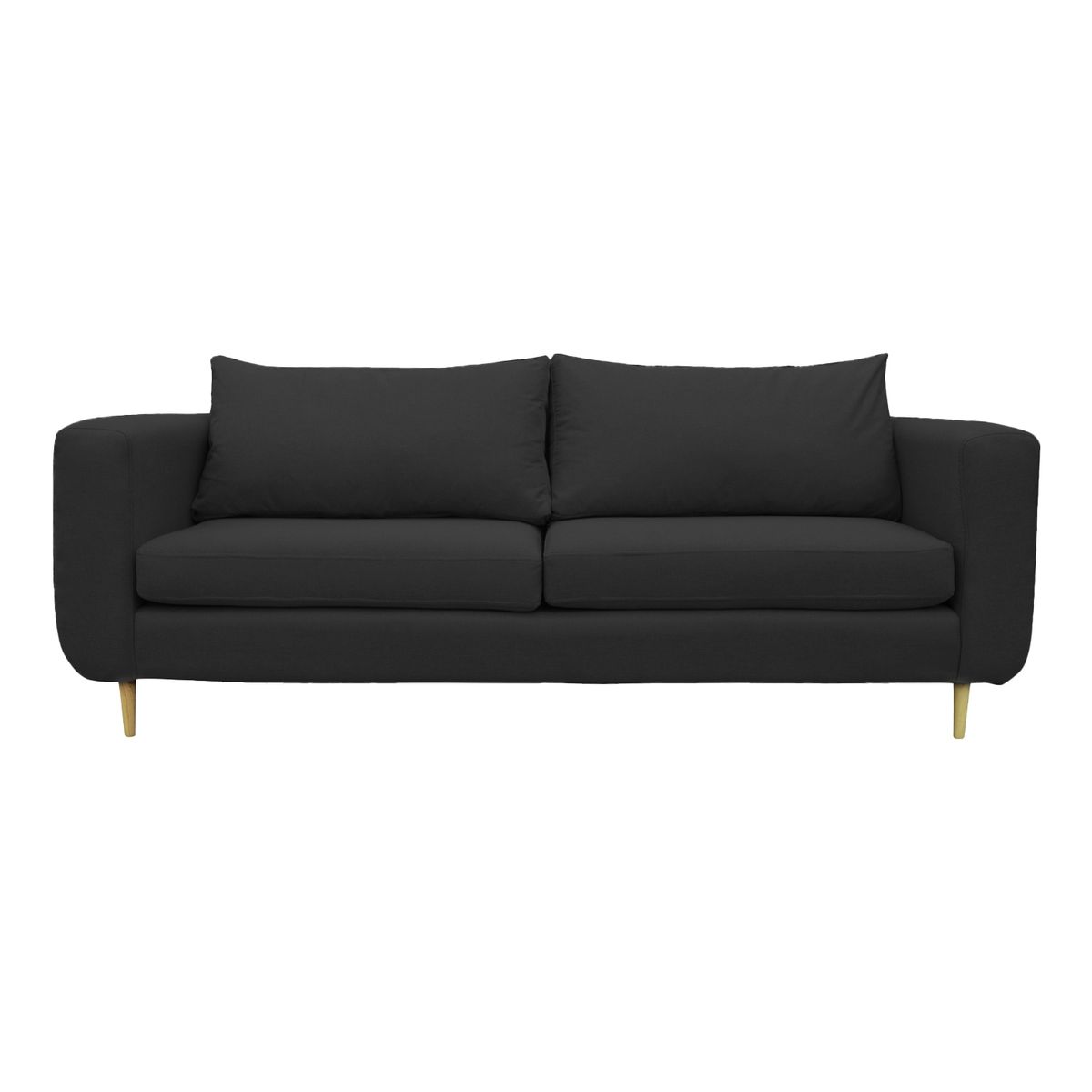 SOFAS HOME - SOFA BOLLEN CHENILLE TIPO LINO GRAFITO 2 CUERPOS