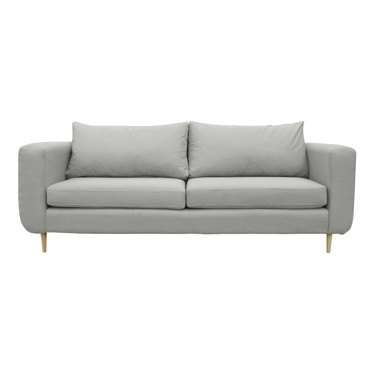 SOFAS HOME - SOFA BOLLEN CHENILLE TIPO LINO GRIS 2 CUERPOS