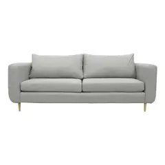 SOFAS HOME - SOFA BOLLEN CHENILLE TIPO LINO GRIS 2 CUERPOS