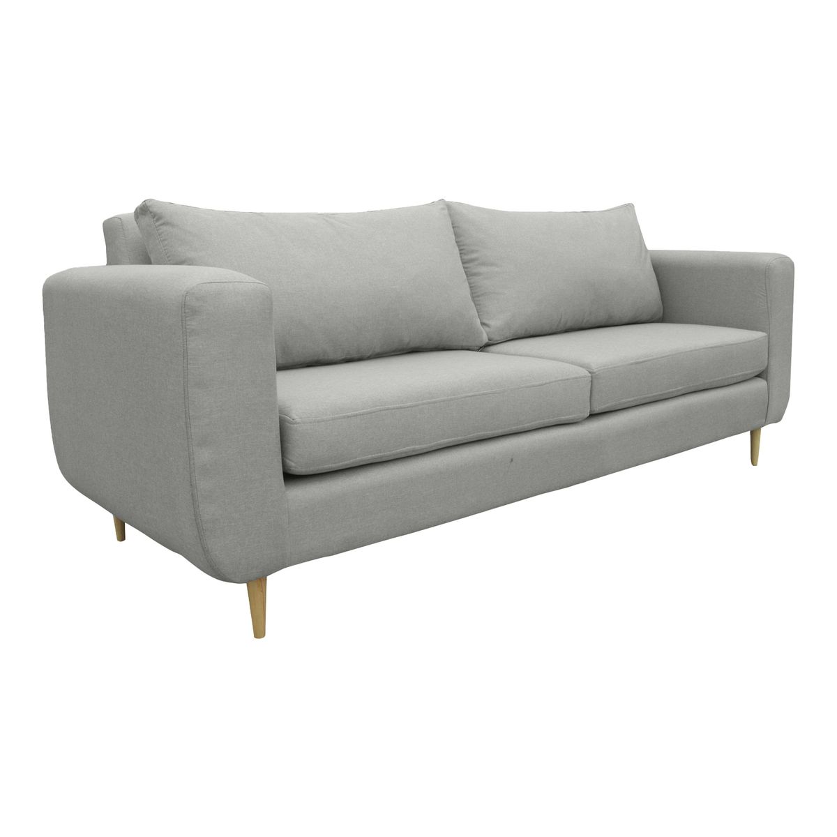 SOFAS HOME - SOFA BOLLEN CHENILLE TIPO LINO GRIS 2 CUERPOS