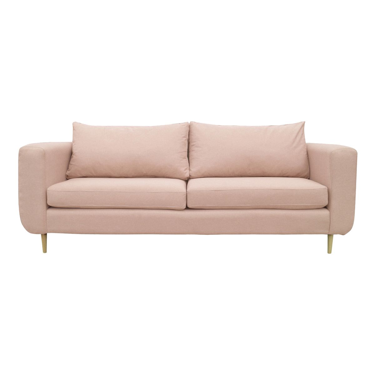 SOFAS HOME - SOFA BOLLEN CHENILLE TIPO LINO PALO ROSA 2 CUERPOS