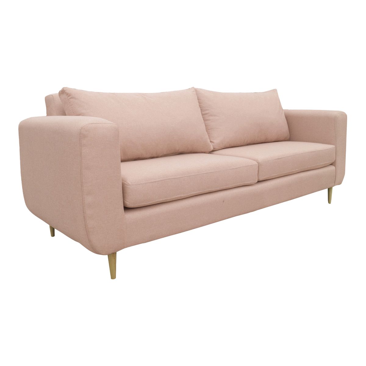 SOFAS HOME - SOFA BOLLEN CHENILLE TIPO LINO PALO ROSA 2 CUERPOS
