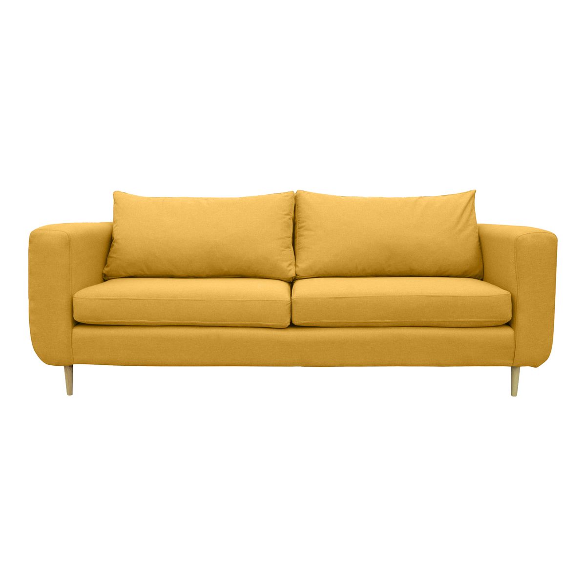 SOFAS HOME - SOFA BOLLEN FELPA AMBARINO 2 CUERPOS