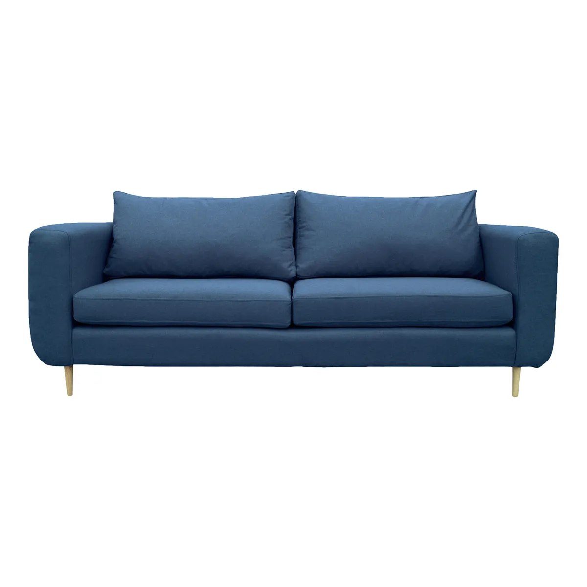 SOFAS HOME - SOFA BOLLEN FELPA AZUL 2 CUERPOS