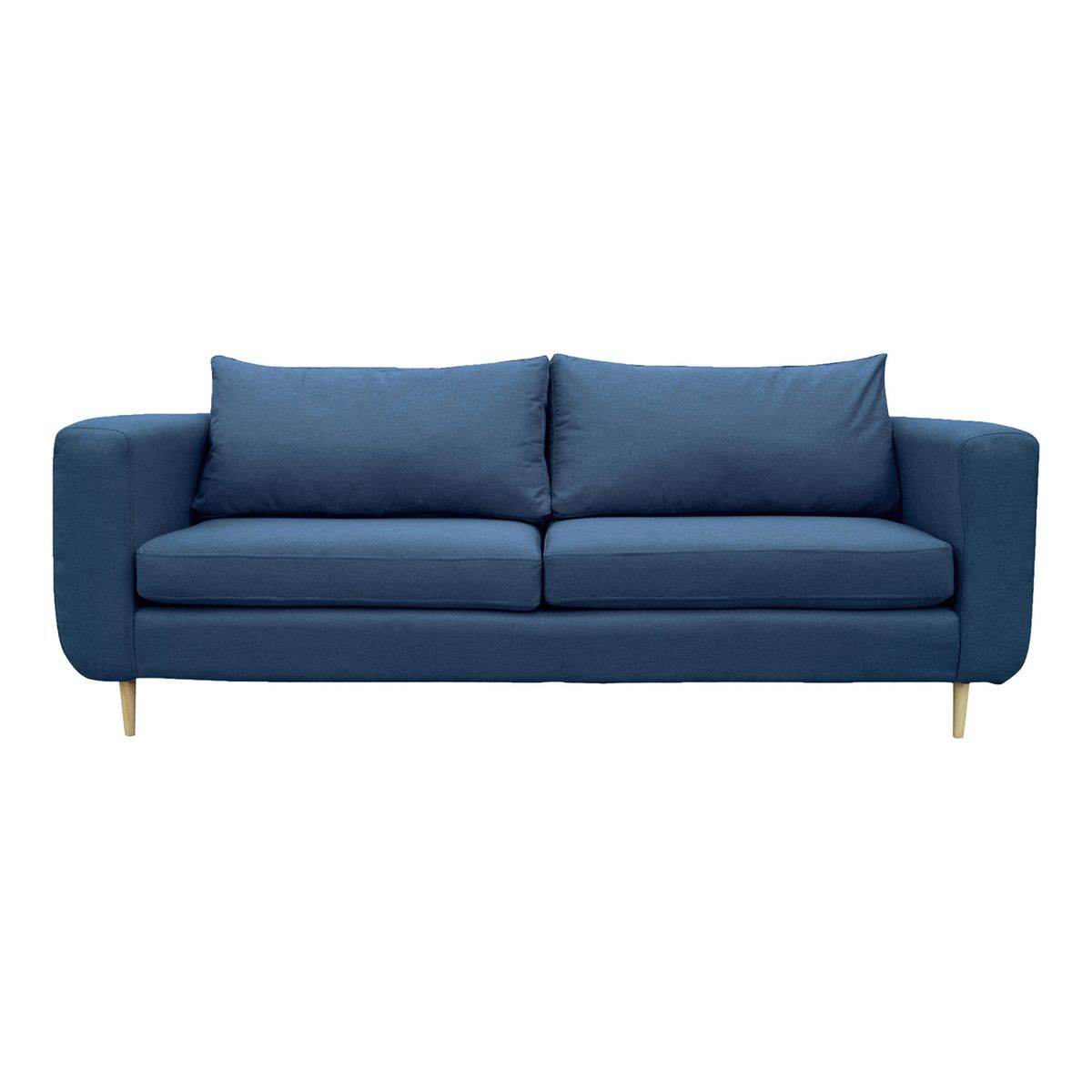SOFAS HOME - SOFA BOLLEN FELPA AZUL 2 CUERPOS