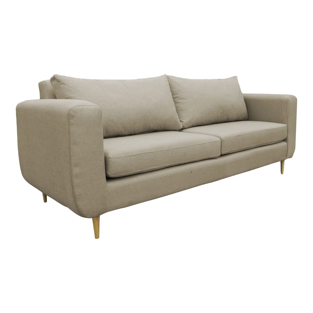 SOFAS HOME - SOFA BOLLEN FELPA BEIGE 2 CUERPOS