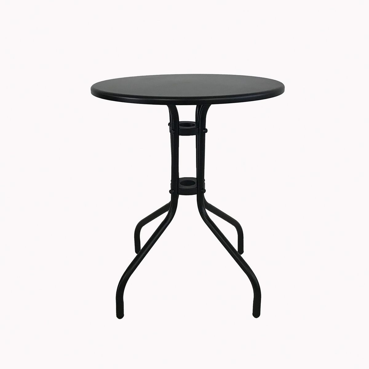 NOVAHUS - Mesa De Terraza Acero Antideslizante 70x60 cm Negra