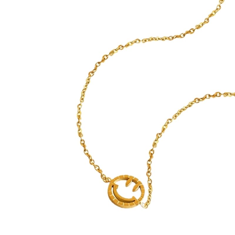 LUX JOYAS - Collar Baño Oro Amarillo 18k Smile